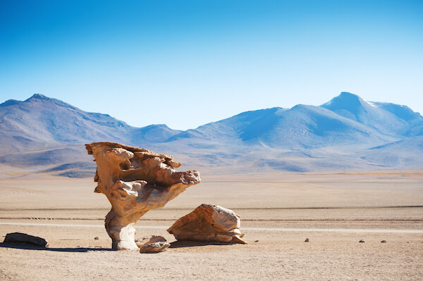 Strane formazioni rocciose nell'Altiplano della Bolivia