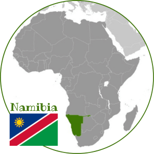 namibia map circle