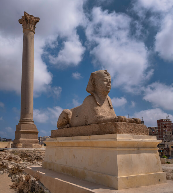 Pompey's pillar and Sphinx