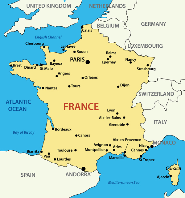 map of france and surrounding countries France Facts For Kids Facts About France France For Kids map of france and surrounding countries