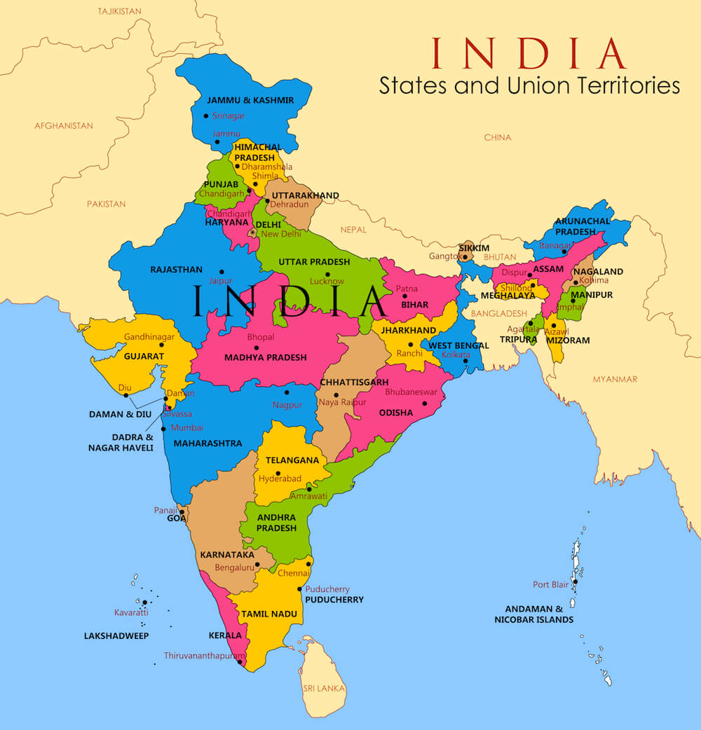 India Map: Regions, Geography, Facts & Figures