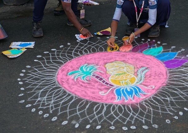 india pongal kolam NF