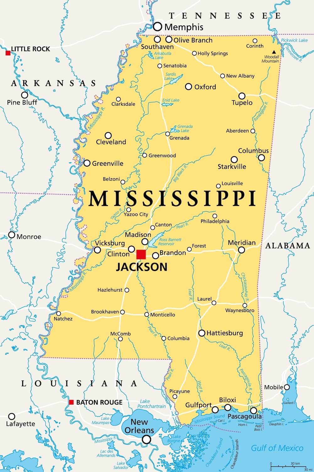 mississippi map