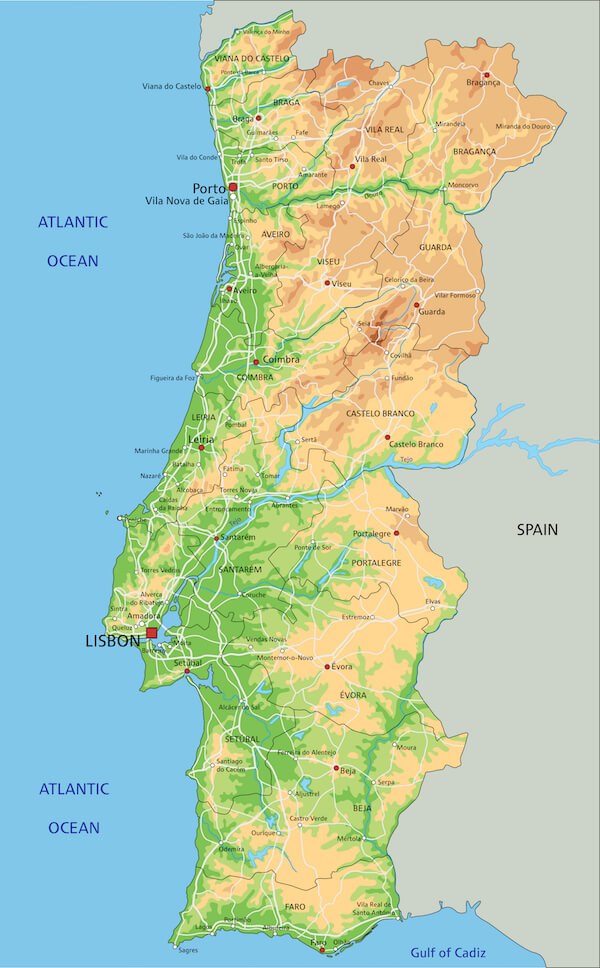 Map of Portugal, Portugal Regions, Rough Guides