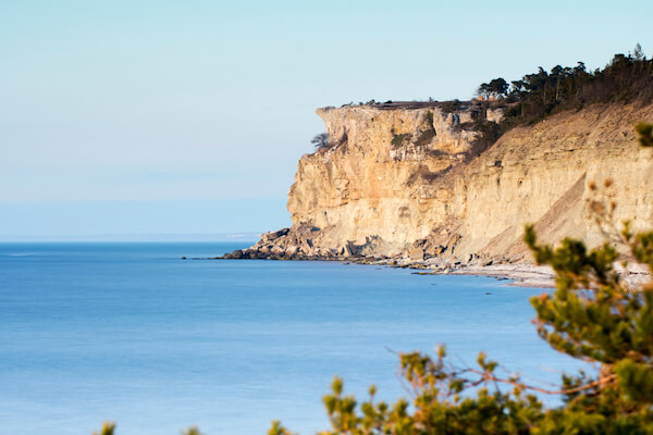 sweden gotland limestone cliffs