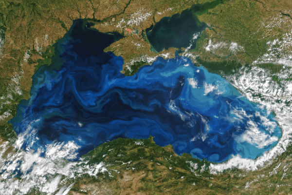 black sea seen from space - image by NASA