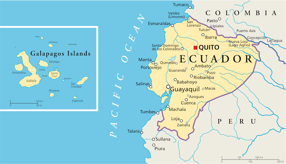 Map of Ecuador