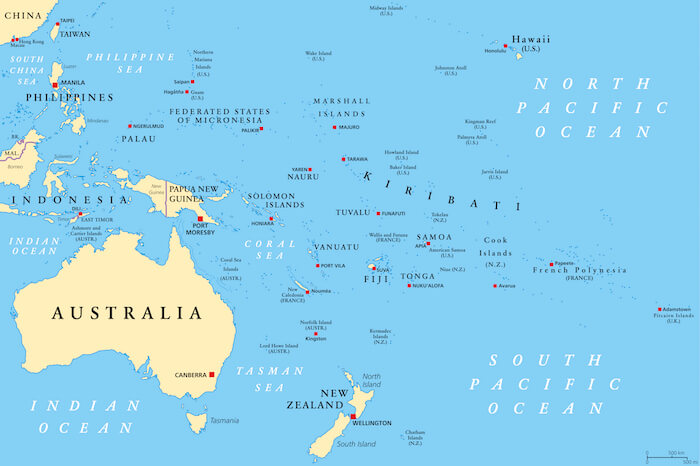 where is oceania located on the world map Oceania Facts For Kids Geography Continents Facts For Kids where is oceania located on the world map