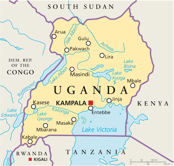 Map of Uganda